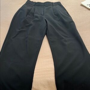 Abercrombie & Fitch black wide leg high rise Curve Love Pants